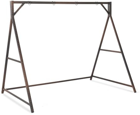 Outvita 7FT Rattan Porch Swing Stand Frame with Hanging Rings