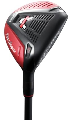 MacGregor V-Max hastighet lätt hybrid normal flex golfklubb, 18, 21 och 24 grader, herr högerhand, röd