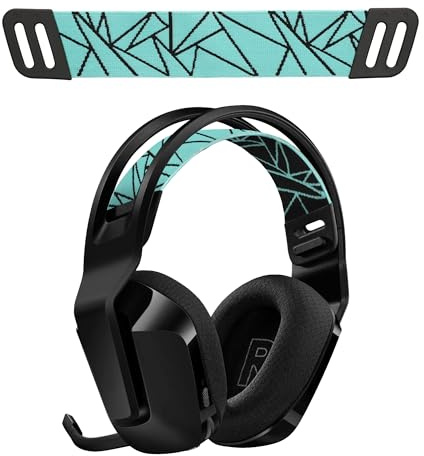 kwmobile Copri Cuffie Compatibile con Logitech G733 / G335 / G535 Archetto - Fascia di Ricambio in Nylon - Banda Elastica - Accessori Gaming - nero/blu