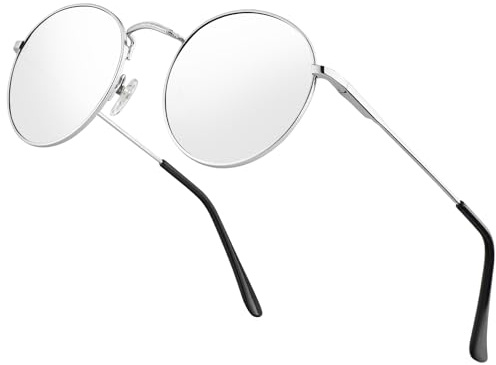 HENGOSEN Sonnenbrille Herren: Polarisiert Runde Retro Metallrahmen Sunglasses-Men Damen