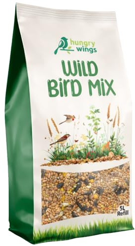 Premium Wild Bird Seed Food 5L Refill, (5L Bag, Wild Bird Mix)
