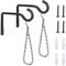 AMANDELIZABE Lot de 2 crochets muraux de 14,5 cm pour suspension de fleurs, support pour plantes suspendues, supports pour plantes en plein air, crochets muraux pour plantes, crochets de lanternes
