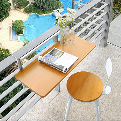 Verstellbarer klappbarer Balkonhängetisch für den Außenbereich, Terrasse, wandmontierter Beistelltisch für kleine Räume