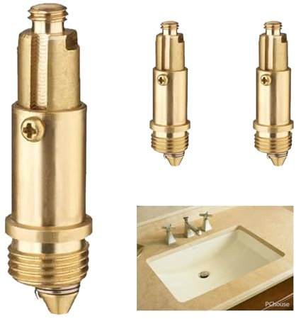 2 Pcs Basin Pop Up Click Clack, Drain Stopper Pop Up Sink Plugs Replacement Sink Basin Bath Waste Taps Internal Spring Brass Plug Bolt Push Down Bath Plug Assembly for Most Bathroom Bathtub Stopper