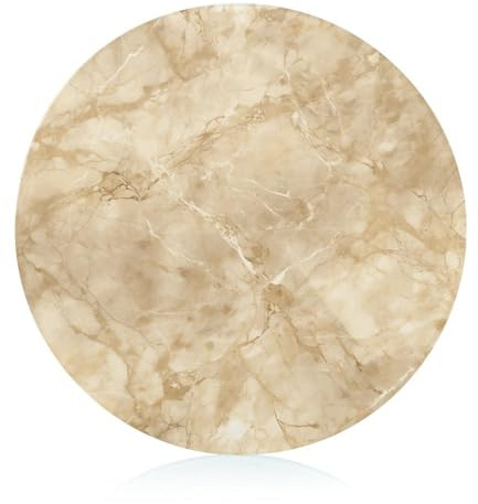 Planche à découper en marbre beige clair pour cuisine, motif rond, planche à découper en verre trempé, planche à découper en verre antidérapant, tapis de découpe personnalisé pour la maison