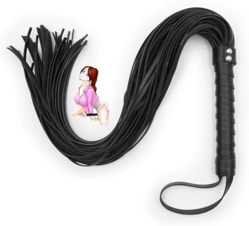 WreGmgg Nuova Frusta Multifunzionale, Frusta in Pelle Artificiale per Allenamento, Adatta per Ciclismo E Giochi di Ruolo, Regalo di Coppia - H10