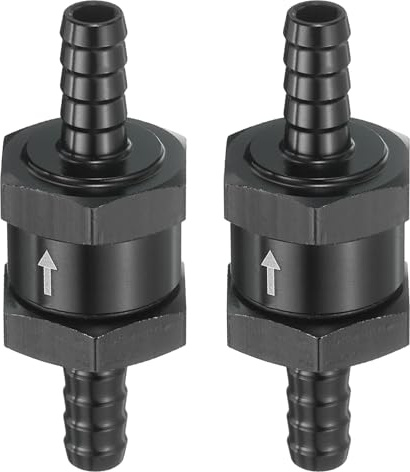 sourcing map 2 válvulas de retención de combustible de 8 mm, válvula de retención de manguera unidireccional sin retorno, accesorios de control de aleación de aluminio para gasolina, diésel, gas,