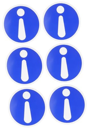 HOMOCONO 6pcs Étiquettes Autocollantes Avertissement Rondes en Pvc Adhésif Bleu Forte Adhérence, Non Facile à Décoller, pour Centres Communautaires et Bureaux