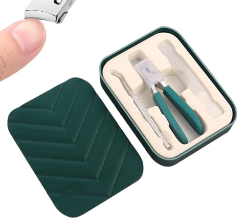 Nail Cutter, Nail Trimmer,Anti-splash Ingrown Nail Cutting Tool with File and Spoon - Heavy Wide Jaw Chamfer Manicure Tool for Elderly