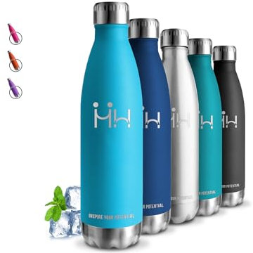 Borraccia Termica, Borraccia 750 ml, Senza BPA, Bottiglie Acciaio Inox, Senza Perdite, Borracce Termiche, Mantiene Caldo per 12 Ore/Freddo 24 Ore, Borraccie per Uffici, Outdoor, Campeggio, Fitness