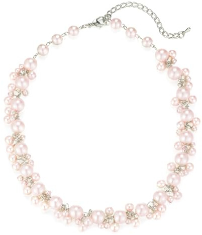 Bulinlin Perlen Kette Damen Perlen Statement Choker Kette Boho Bunt Modeschmuck Geburtstag Geschenke für Frauen