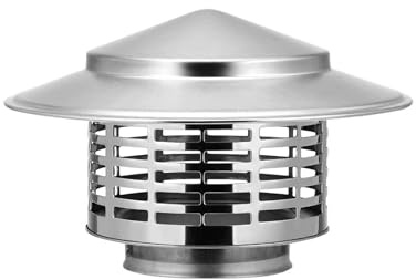 Kaminhaube, Allgemein Edelstahln 304 Schornsteinaufsatz Abdeckung, Haltbar Vogelkäfig Form Trennen Insekt und Blatt, Regenhut für Ofenrohre