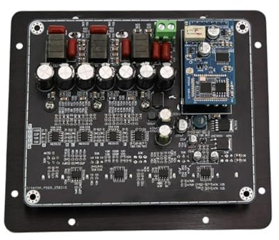 Harewtwy Placa Amplificadora de Altavoz Activo TPA3221, HiFi, 2.1 Canales, Alta Potencia, QCC3084, Bluetooth 5.4, 100 W X 2 + 200 W.