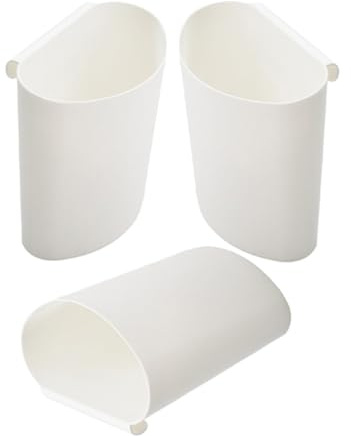Levemolo Juego De 3 Cestas Colgantes De Almacenamiento De Plástico Blancas para Carrito Ruedas, Organizador Compacto para Salón y SPA, Caja Colgante Portátil para Artículos Varios
