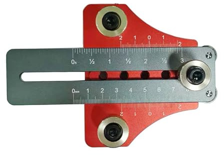 YWBL-WH Gabarit de Scie à Table, Coupe à Bande Mince Coupe Outil de Travail du Bois avec Rails Réglables, Fixation de Serrage, Matériau en Alliage en Aluminium, pour le Travail du Bois