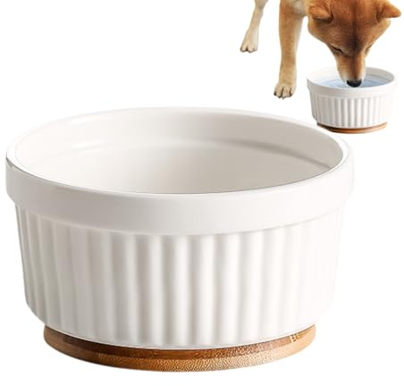 Husoiuy Bebedero De Agua Caliente para Gatos - Plato Termostático De Cerámica para Gatitos,Bol Calentador De Comida para Perros - para Dueños De Cachorros Refugios De Animales Clínicas Veterinarias