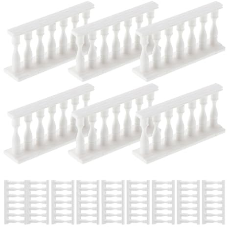 Toyvian 24 Piezas Cerca Miniatura de Resina para Bricolaje Barandilla Vintage para Jardines de Hadas Accesorio para Casas de Muñecas y Proyectos de Mesa de Arena Tamaño Compatible