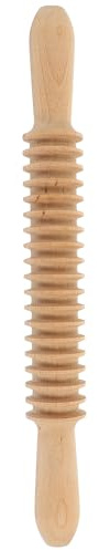Ciieeo Rodillo de Madera para Pasta Espaguetis Corte Enrejado de 8,5 Mm, Herramienta de Cocina Multifunción para Cortar Fideos y Preparar Masa en Hogar y Repostería