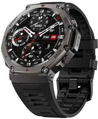 Neksong GPS Sports Smartwatch - 5ATM Waterproof, Bluetooth Call,AMOLED HD Display, 170+ Sports Modes, Compass, Heart Rate/Stress/SpO2/Sleep Monitor, for Android iOS Men Women (Black)