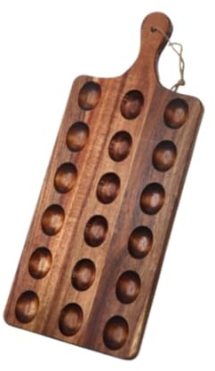 YIXANNX Vassoio portauova in legno versatile, salvaspazio e organizza uova e altri alimenti, offrendo al contempo soluzioni di facile conservazione. Vassoio portauova portatile in legno. Tagliere.
