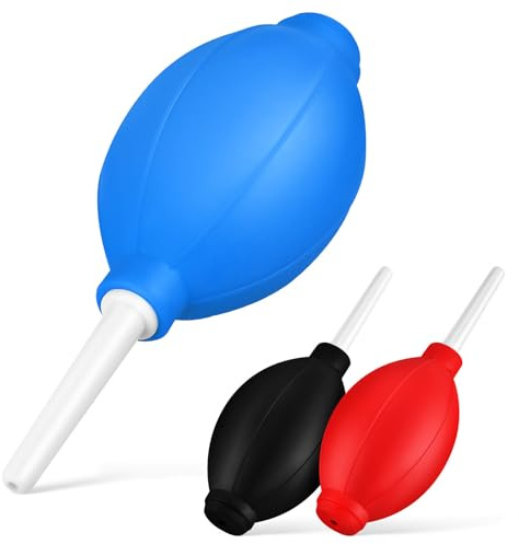 Gadpiparty 3 Stück Staubreiniger mit Starkem Luftgebläse und Kameraobjektivreiniger aus TPE für Tastatur und Elektronische Geräte im Büro und Zuhause