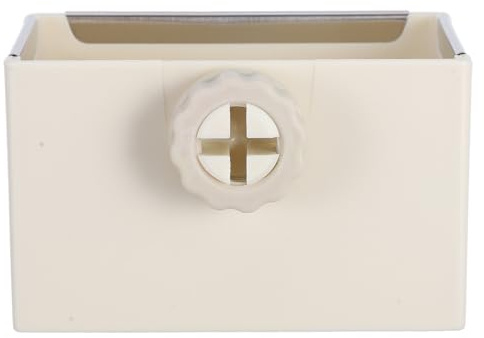 Cabilock Cuenco Colgante para Conejos y Cobayas de Plástico Beige, Comedero Resistente y Seguro Que Mantiene Limpia el Área de Alimentación en Jaulas Pequeñas
