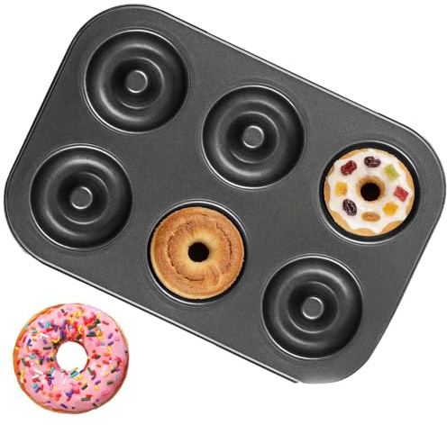 Genérico Molde para Donuts Horneables | Resistente al Calor - Utensilio de Cocina para Rosquillas - para Pasteles, Postres, Hogar, Apartamento, Granja, Cumpleaños,