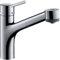hansgrohe Talis M54 - Küchenarmatur mit Brause ausziehbar, 2 Strahlarten, Wasserhahn Küche mit Auslaufhöhe 170 mm, Mischbatterie Küche 150° schwenkbar, Chrom, 32841000