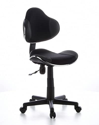 hjh OFFICE 634120 Silla Escritorio para niños KIDDY GTI-2 Tejido Gris/Negro, ergonómico Silla Juvenil, Altura Ajustable