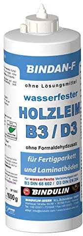 Bindan-F Holzleim D3 1000 g Flasche inklusive inkl.1 Leimspachtel und Pinsel