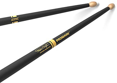 ProMark Schlagzeug Sticks - Stephen Creighton Pipe Band Drum Sticks - ActiveGrip - Wird klebriger, wenn die Hände schwitzen - Active Grip Finish, Ovale Holzspitze, Ahornholz - 1 Paar
