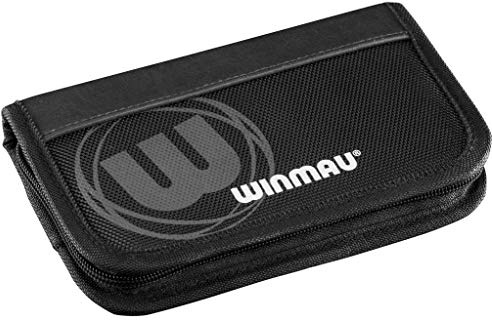 WINMAU Urban-Slim Dart Case | Slimline Darts Wallet with 11 Compartments | Holds 2 Sets of Darts Shafts and Accessories | Durable Dart Carry Case | Available in Black
