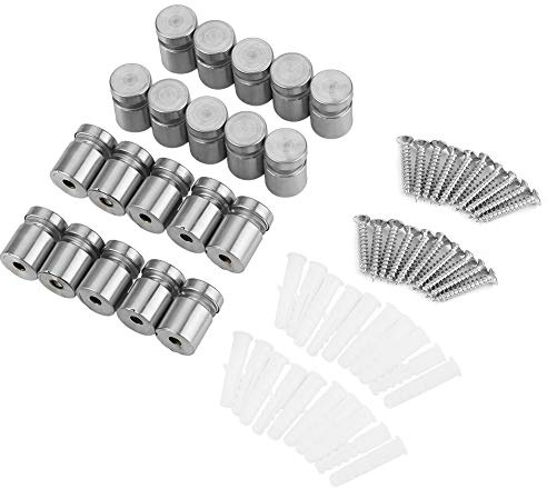 Glas Abstands Halter Bolzen Stifte Schrauben Werbung Befestigung Bild Malerei Tafel Zeichen Montage Nägel Hardware Zubehör Edelstahl M12 × 20 mm 20 Stk