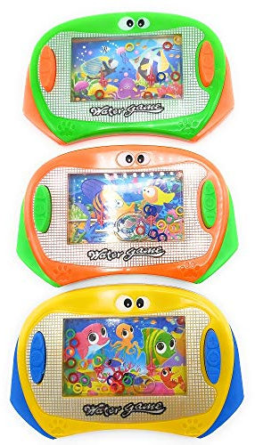 MEger 6 Geduldspiele Ringe mit Wasser gefüllt Hintergrund Fisch Groß Mitgebsel Kindergeburtstag Tombola