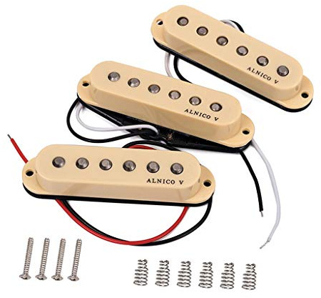 Alnicov Guitar SSS pickups Fit for Fender Stratocaster Strat/Squier Guitar Cream