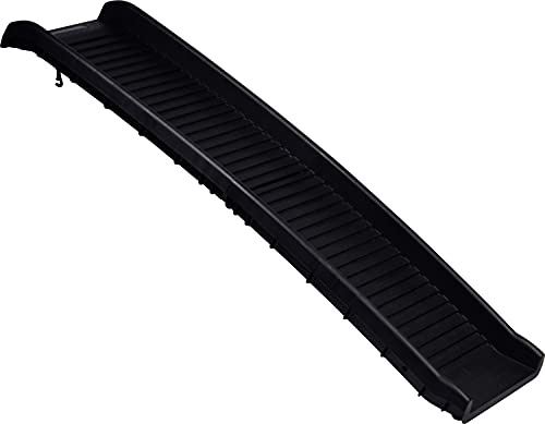 dobar® 62310e Kofferraumrampe Kunststoff - Hunderampe faltbar 90 kg Traglast - Einstiegshilfe für Haustiere Rückenschonend - Hundetreppe Auto - Klapprampe - Hundeautorampe - 151 x 40 x 9 cm - Schwarz