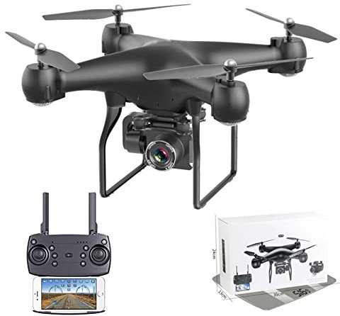 LANGZDHE Drone, UAV per Fotografia Aerea 4K HD, UAV quadricottero, Distanza di Controllo remoto 120 M, Dotato di Fotocamera ESC Anti-Shake, Supporto per la Fotografia Aerea di Volo Marittimo