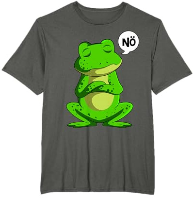 Süße Frosch Liebhaber Geschenke Unisex-Erwachsene Kinder Cartoon T-Shirt Schwarz V-Ausschnitt Halbarm Small Winter 1 Count