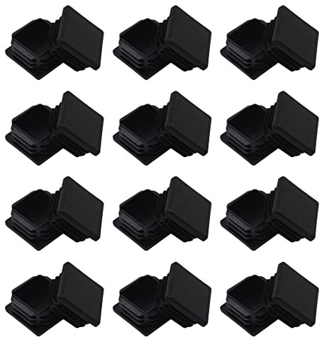 LONSVTTU 24 Stück Rohrstopfen 40X40mm Stopfen für Metallprodukte,Lamellenstopfen für Vierkantrohre,Stühle,Sofas,Tische, Regale,Rohrstopfen Quadratisch