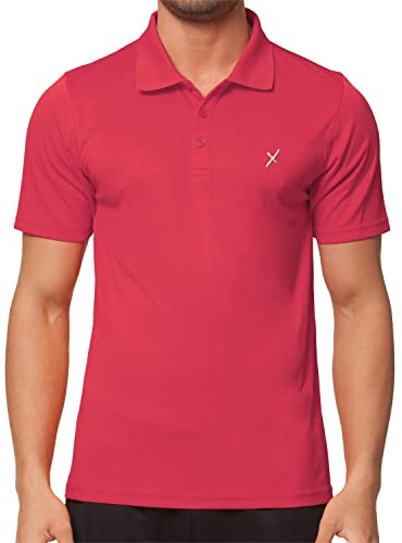 CFLEX Sportskjorta för män, fitness, pikétröja, Sportswear Collection, röd, XL