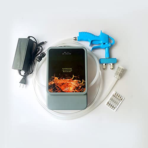 LeTkingok Bomba Eléctrica De Inyección De Solución Salina, Máquina De Escabechado De Carne Bomba De Jeringa De Inyección De Solución Salina Procesador De Carne Regulación De Presión De Dos Etapas
