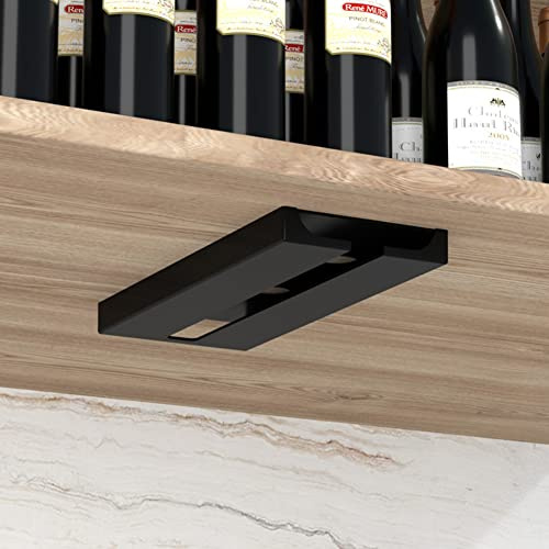 Wine Glass Rack, Creative Wall Mounted Cup Holder, Multi-function Classification Hanging Glass Cup Rack, Kitchen Cupboard Organizer, Cup Display Stand for Cabinet and Bar