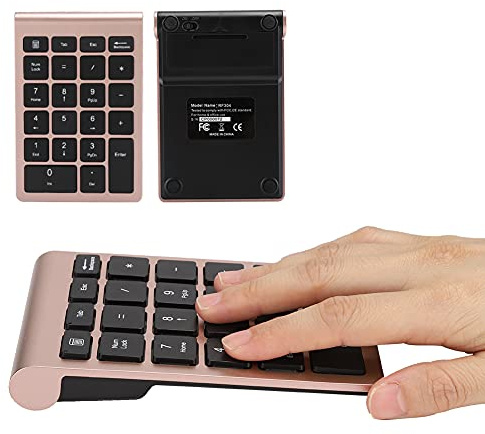 Cuifati Kabelloser Nummernblock mit 22 Tasten, USB-C-Ziffernblock für Laptop mit 2,4-G-USB-Empfänger, Tragbare Nummernblock-Finanzbuchhaltung für Laptop, Notebook, Desktop