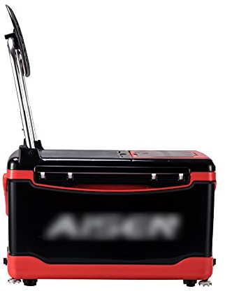 ZAANU Toolbox Tackle Box Angelbox Multifunktionales kleines Angelfass mit 4 anhebbaren Beinen und versteckter Rückenlehne Wild Fishing Tackle Storage Cooler 30L Angelgerät