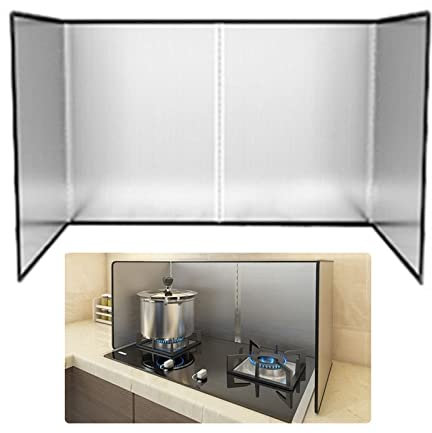 Protección Contra Salpicaduras Plegable, Cubre Salpicaduras De Sartén, Protección Contra Salpicaduras De Aceite, Protector Salpicaduras Cocina, Estufa De Gas Accesorios Cocina ( Size : 60x80x45cm )