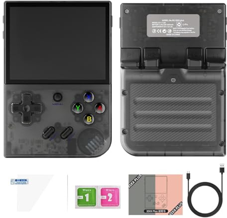 RG35XX Plus spelkonsol, RG35XX Plus Retro handhållen spelkonsol | Bärbara uppladdningsbara Ips Retro spelkonsoler med öppen källkod | Bärbar uppladdningsbar spelkonsol med öppen källkod, fickvideospel