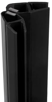 Schulte 2 joints magnétiques 45° dégrées noir 201cm paroi douche 5/8 mm | recoupable