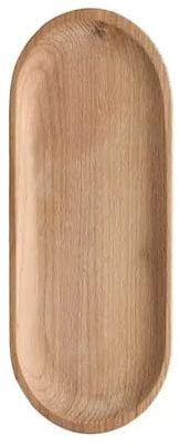 ACESOME Wood Serving, Natural Beech Wooden Tray, Small Rectangle Plates, Mini Wooden Oval Tray for Jewelry Key Coin Dessert Cup Small Cheese Plate (23 cm x 10 cm)