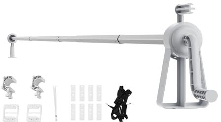 MNEVZX hivernage Piscine Enrouleur de Couverture de Piscine Solaire, Ensemble d'enrouleur de Couverture de Piscine Hors Sol de 20 Pieds adapté aux piscines de 3 à 20 Pieds de Largeur Bâche Piscine