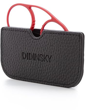 DIDINSKY Prado Lesebrille, Rund Cherry +2,5 | Ohne Bügel, ultraflach und leicht, flexibler Steg; entspiegelt und kratzfest. Rund oder eckig, +1,0 bis +3,0.